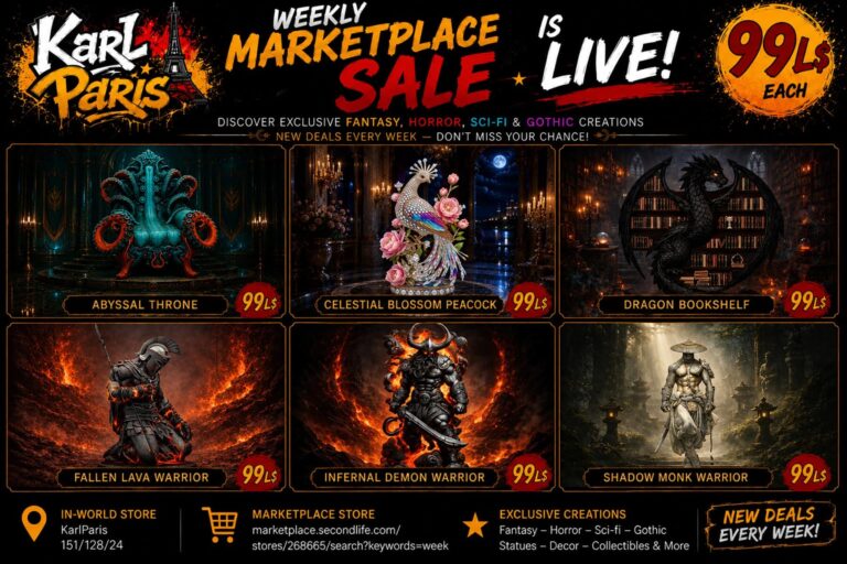 Karlparis Weekly Marketplace Sale Is Live1 Second Life