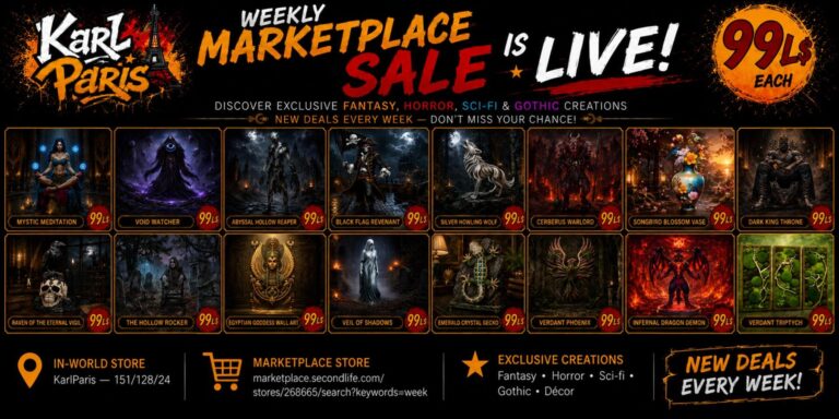 Karlparis Weekly Marketplace Sale0 Second Life