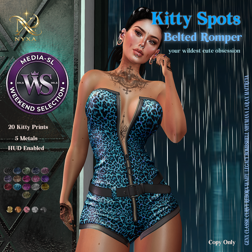 Nyxa Kitty Spots Romper Media Sl Second Life