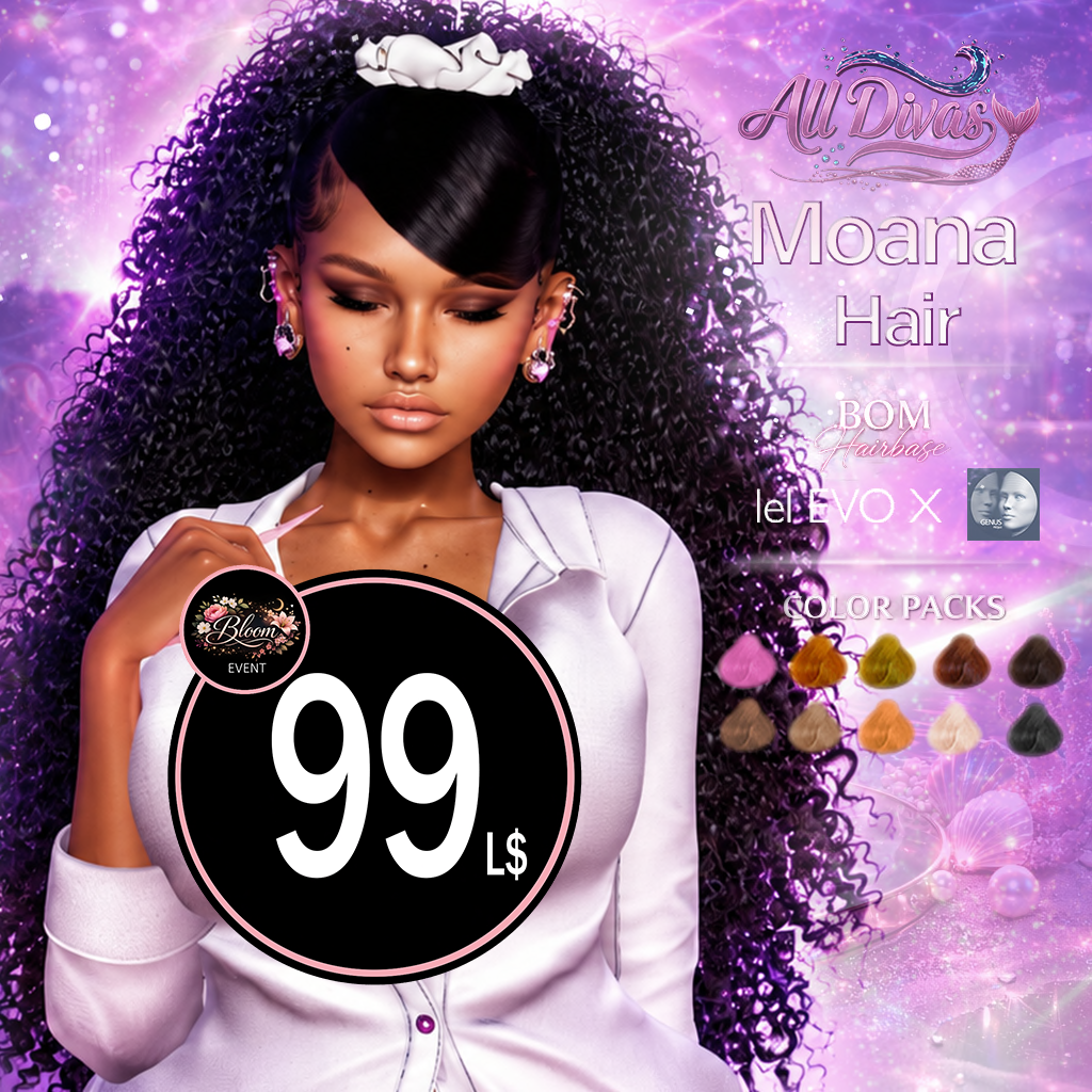 All Divas Moana Hair Horrana Flores Second Life