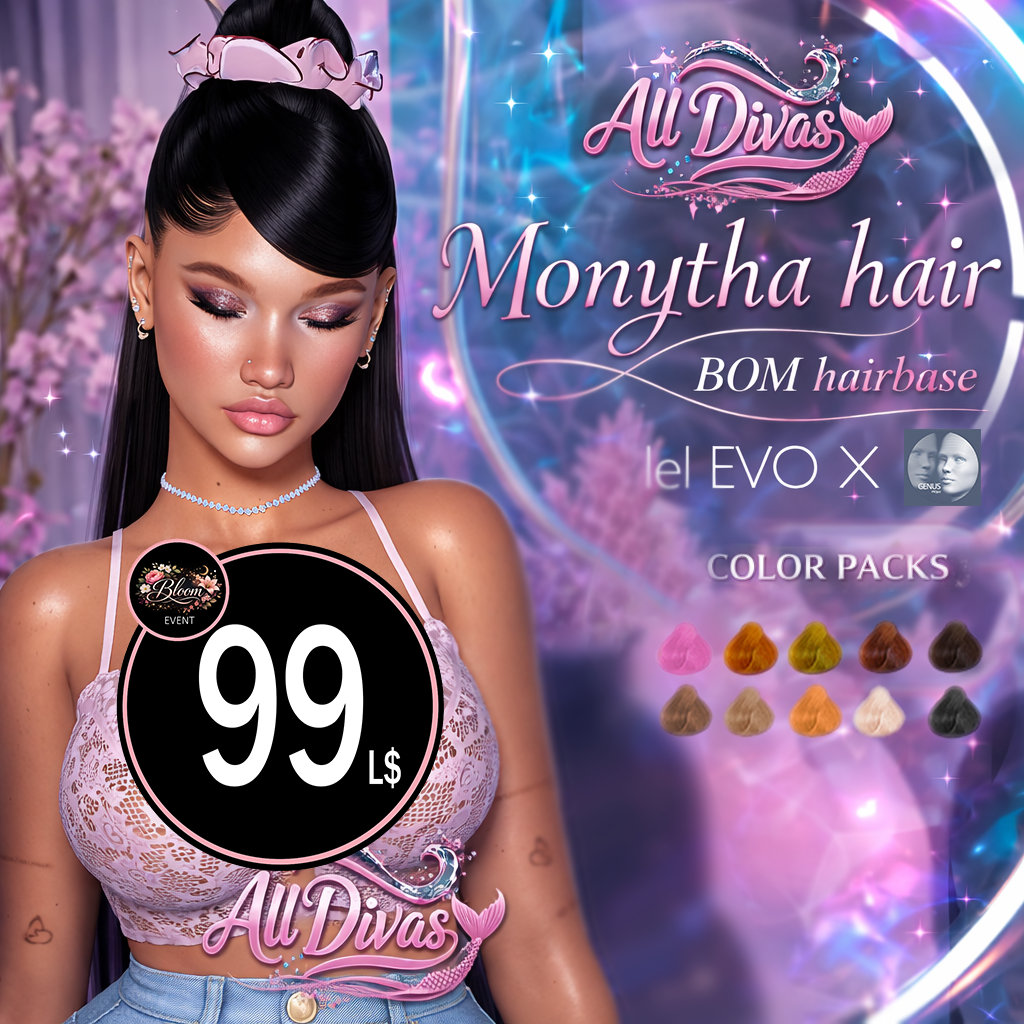 All Divas Monytha Hair Horrana Flores Second Life