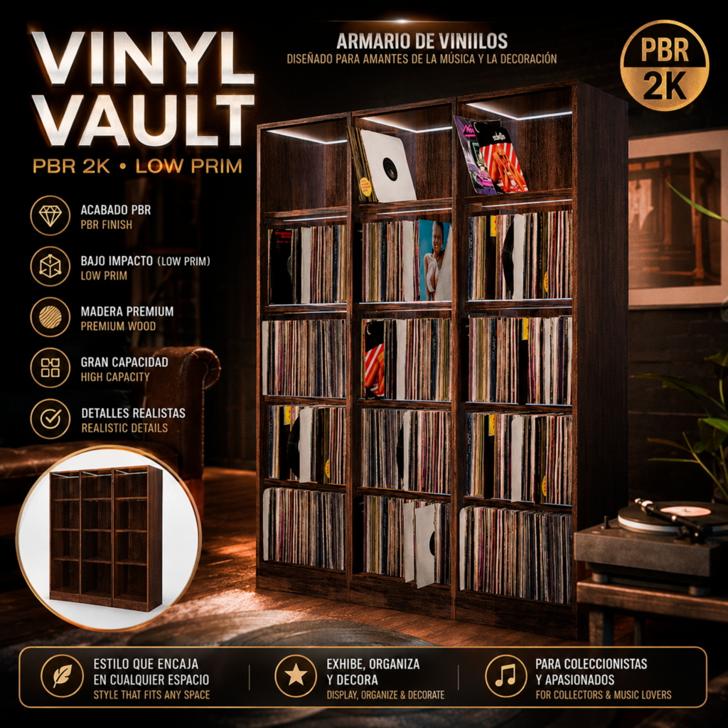 Ax Vinyl Archive Cabinet 2k Material Pbr 2048 Ewynk Bcn Second Life