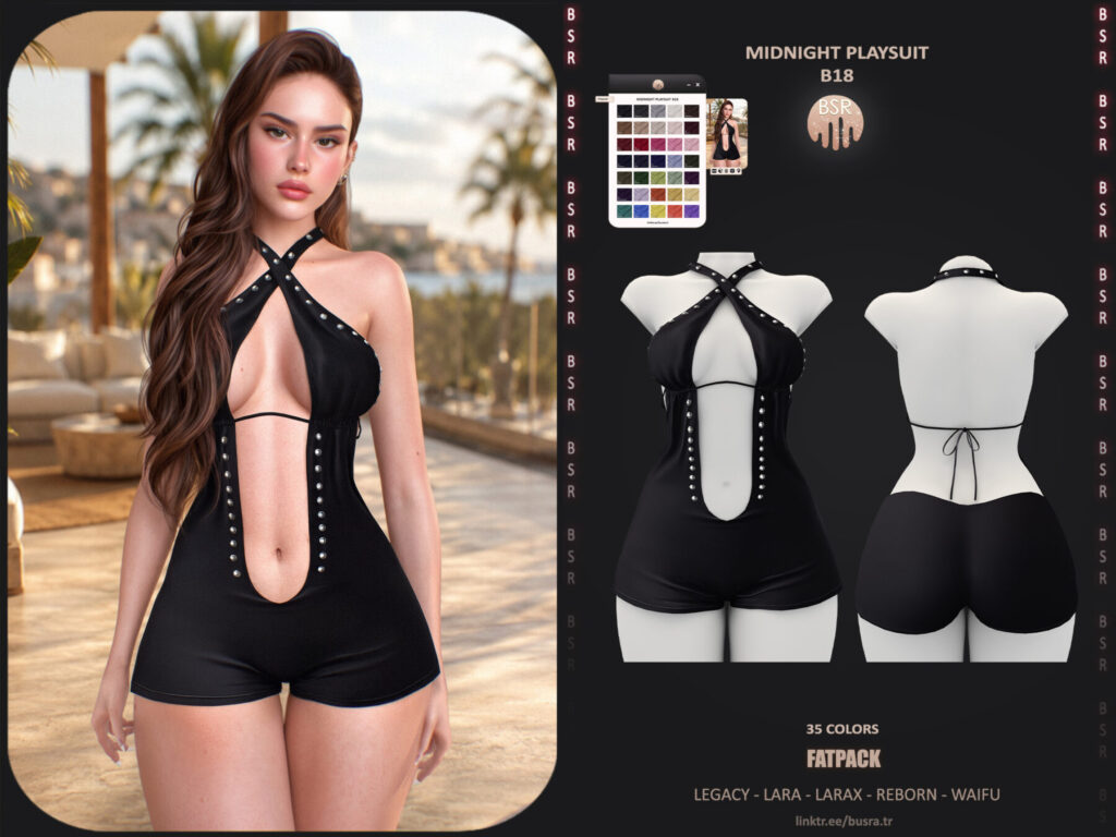 (busra Tr) Midnight Playsuit B18 Fatpack Second Life
