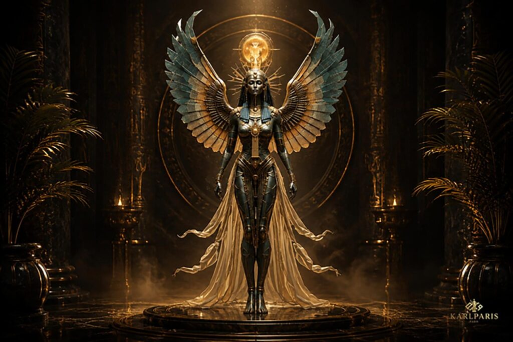 Celestial Egyptian Angel Goddess Mythological Winged Statue (1) Second Life