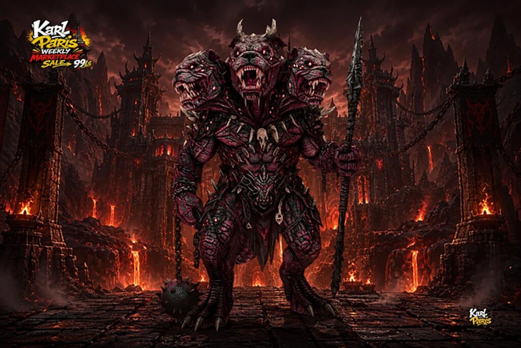 Cerberus Warlord Infernal Three Headed Demon Beast Second Life