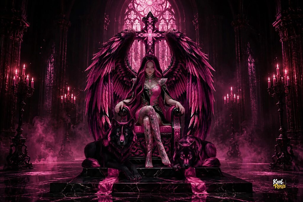 Dark Angel Queen Crimson Throne Of Dominion Second Life