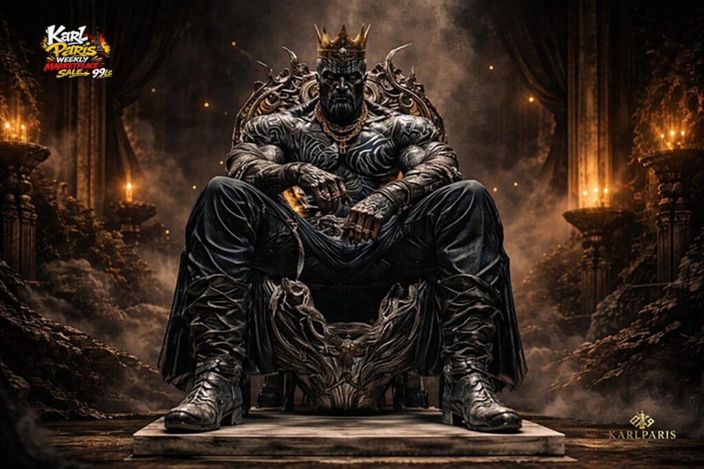 Dark King Throne Tattooed Monarch Second Life