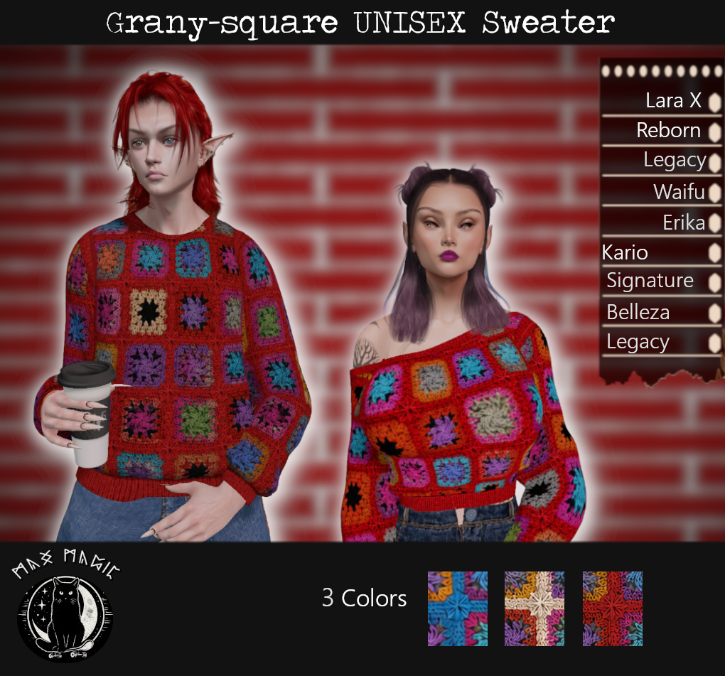 Grany Square Unisex Sweater Ad Max Lohden Second Life