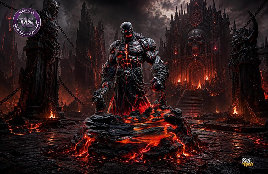 Infernal Lava Titan Demonic Guardian Statue Second Life