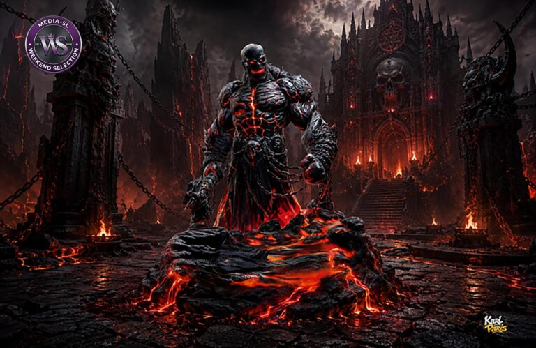 Infernal Lava Titan Demonic Guardian Statue Second Life