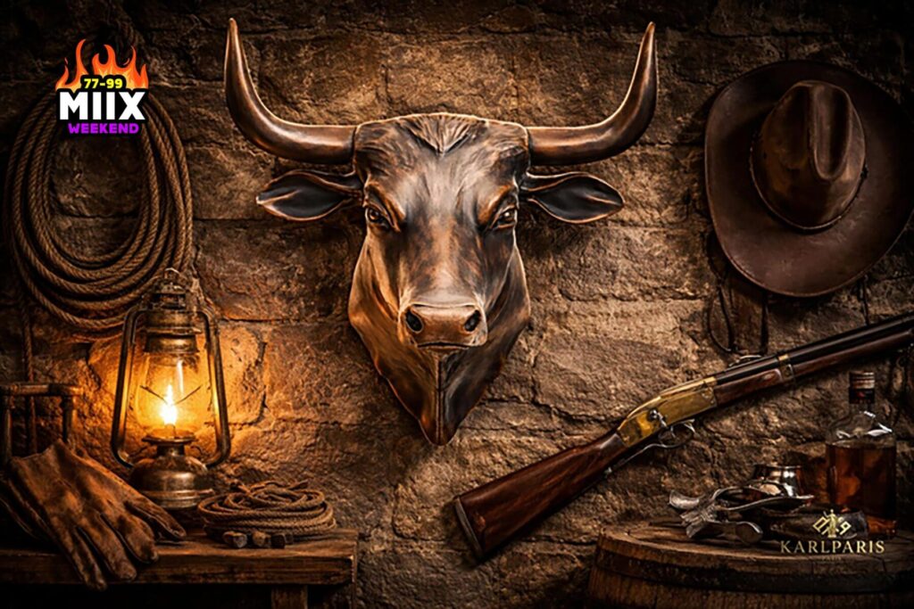 Karlparis Bronze Bull Bust Painting 1 Second Life