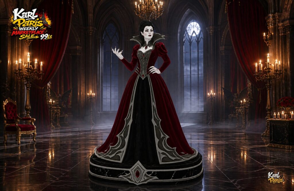 Karlparis Crimson Duchess Of The Night Gothic Vampire Statue Second Life