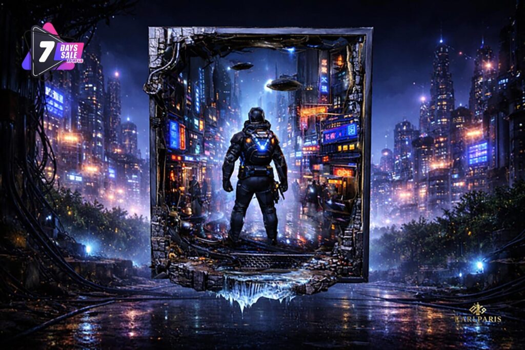 Karlparis Cyberpunk City Portal Second Life