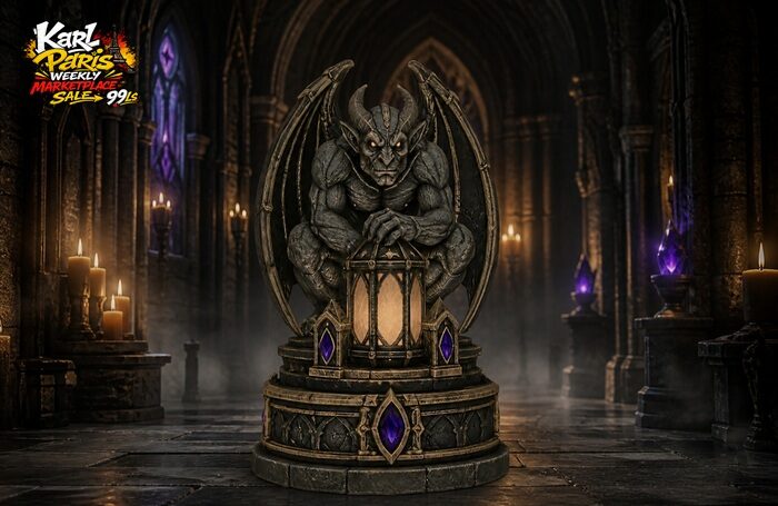 Karlparis Gargoyle Lantern Guardian 01 Main Second Life