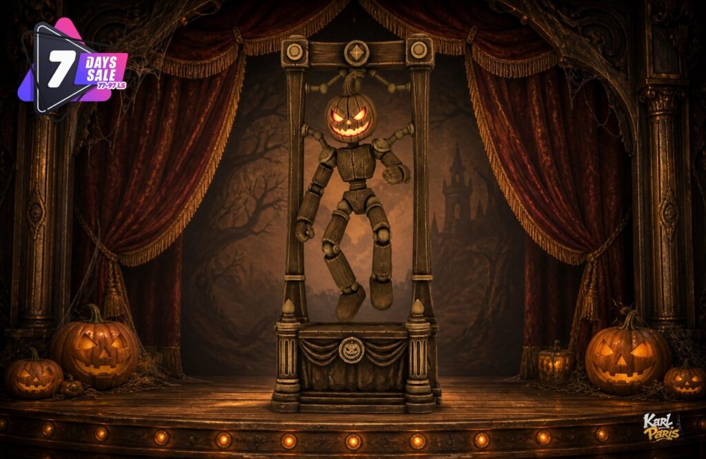 Karlparis Pumpkin Marionette On The Haunted Stage Halloween Decor Second Life