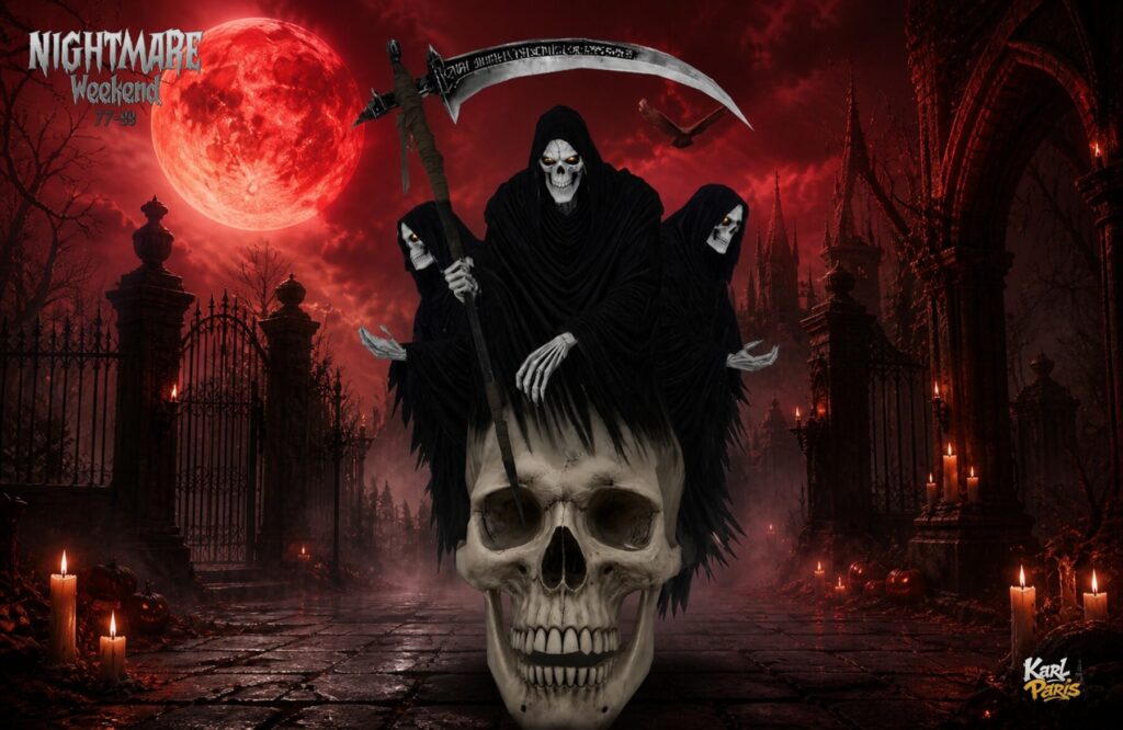 Karlparis Requiem Of The Blood Moon Halloween Grim Reaper Skull Statue Second Life