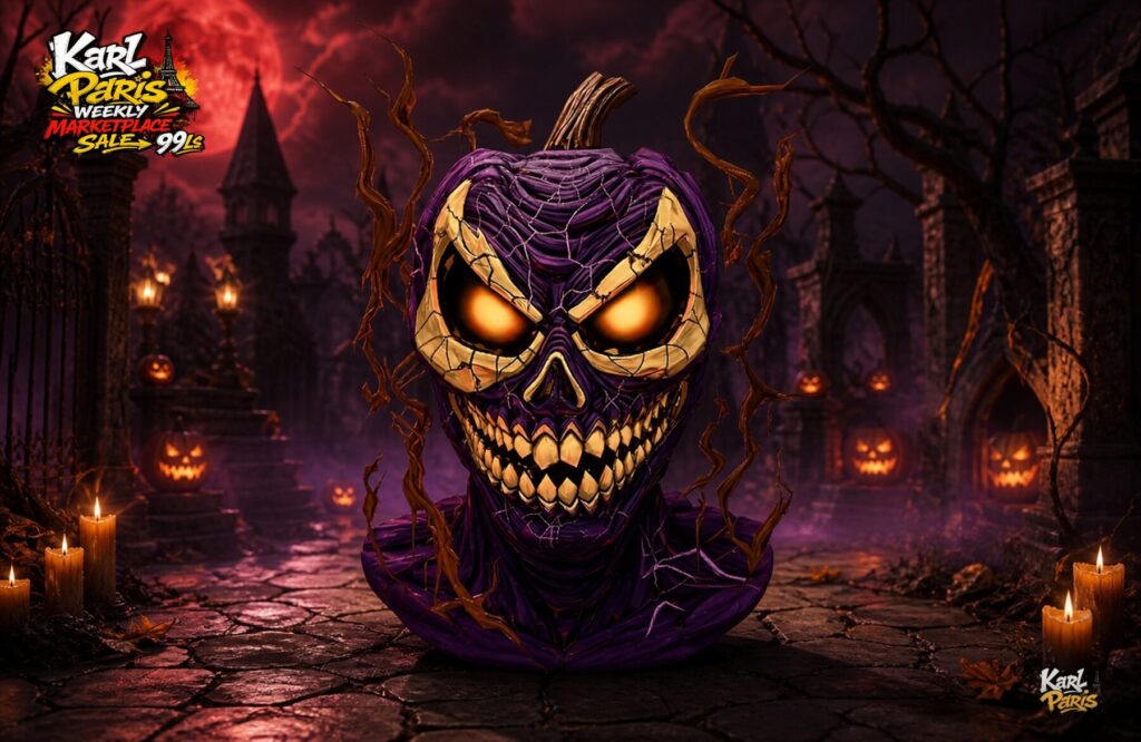 Karlparis Requiem Of The Blood Moon Halloween Pumpkin Skull Decor Second Life