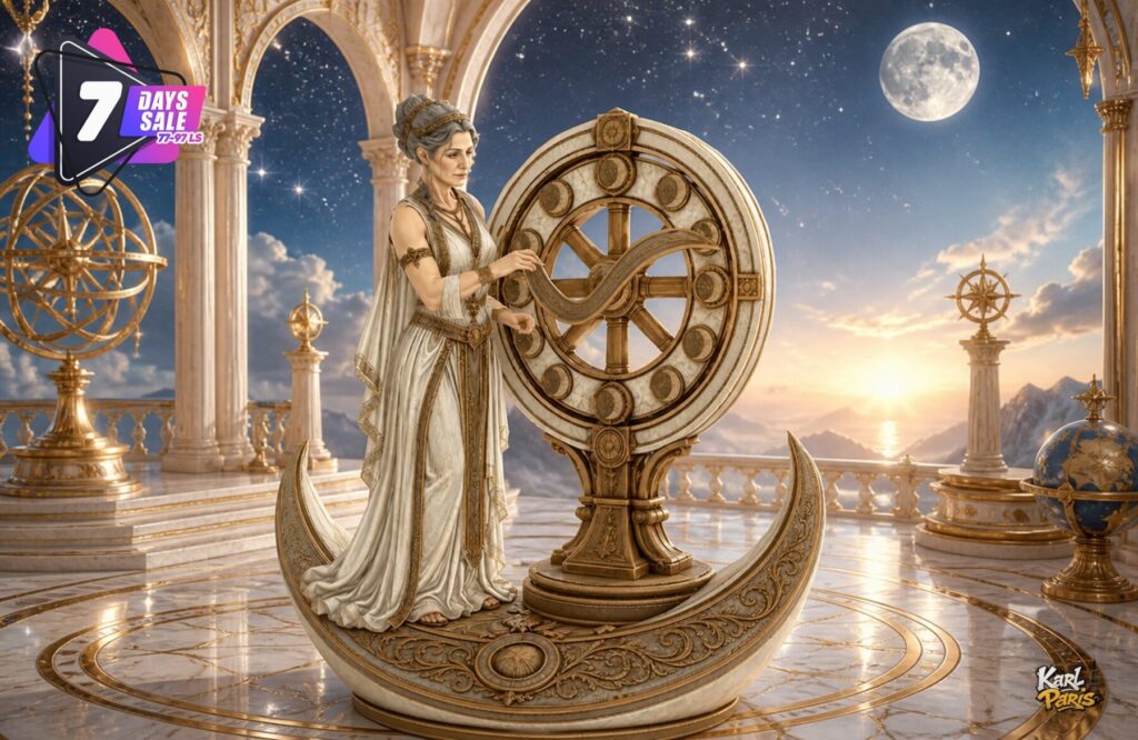 Karlparis The Celestial Weaver Moon Phase Fantasy Statue Second Life