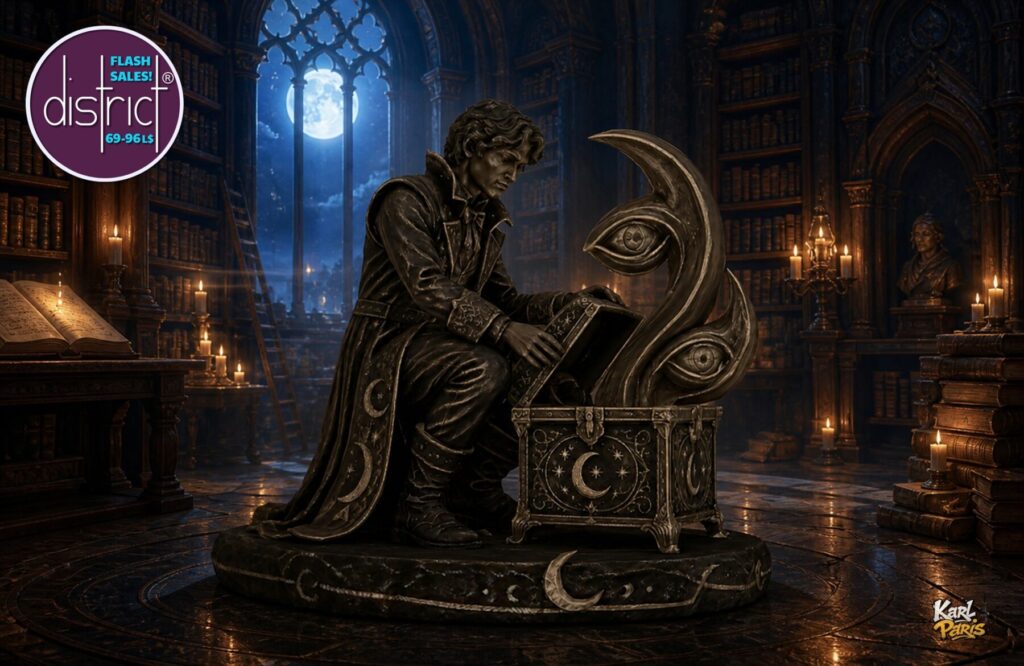 Karlparis The Moonlit Archivist Gothic Library Statue Second Life