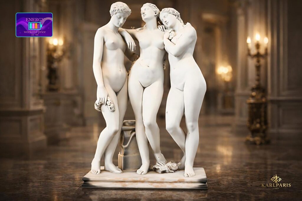 Karlparis Three Graces Contemporary Marble Sculpture Second Life