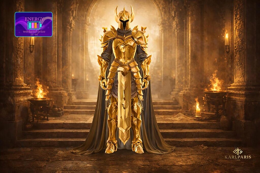Karlparis Golden Guardian Statue Second Life
