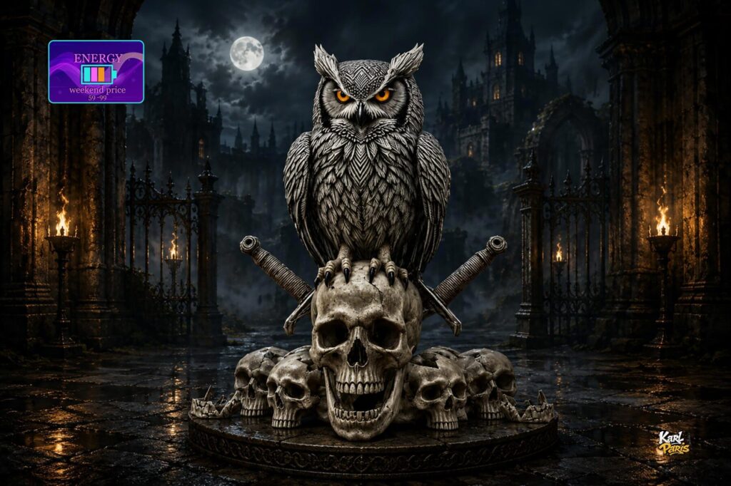 Karlparis Owl Over The Skull Cross 9 Second Life