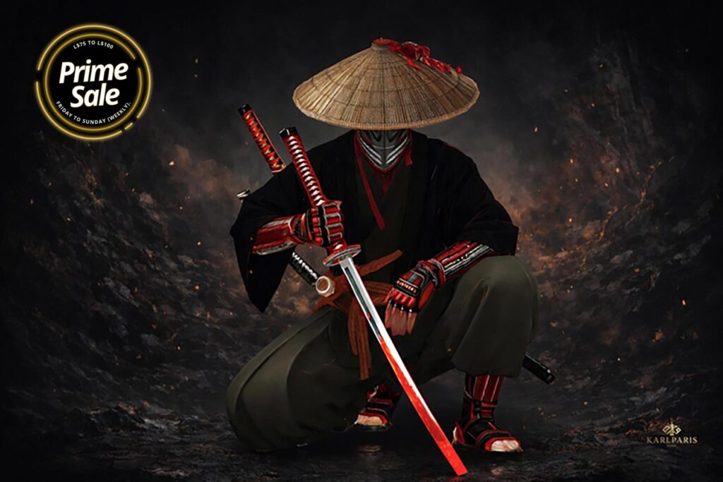 Karlparis Shadow Samurai Ronin Katana Warrior Second Life