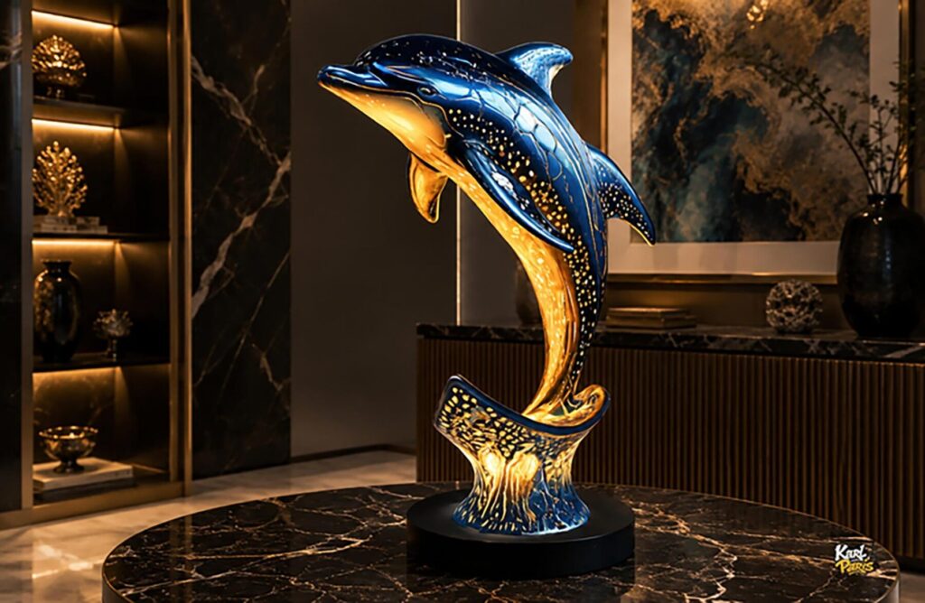 Ocean Radiance Luminous Dolphin Art Sculpture Second Life