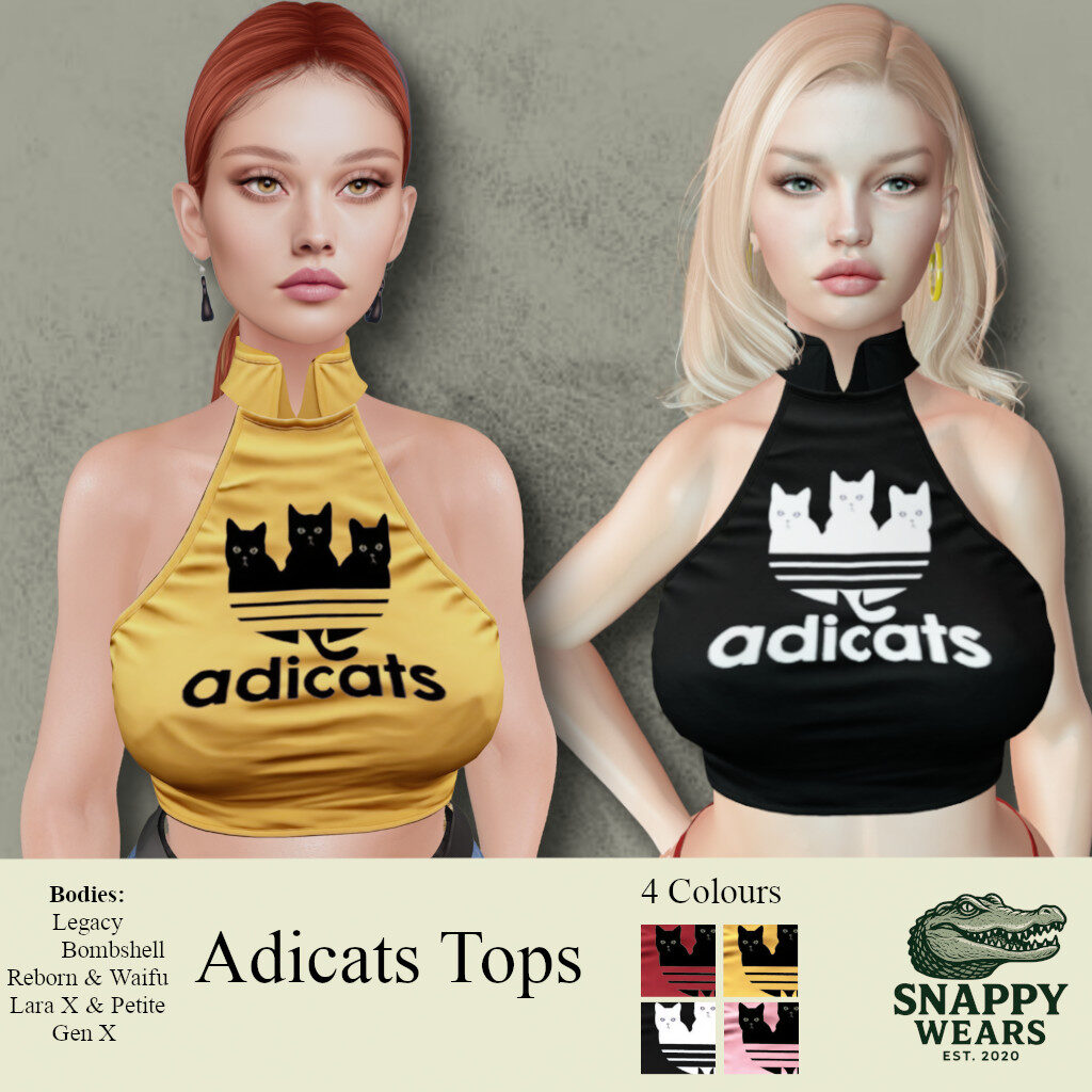 Snappy Adicats Tops Ad Darren Britton Second Life