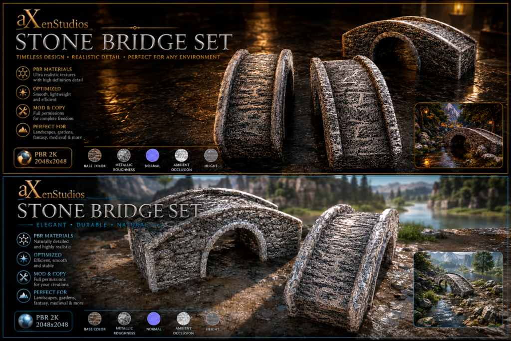 Stone Bridge Duo 2048 Ewynk Bcn Second Life