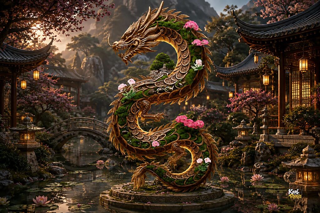 Verdant Celestial Dragon Guardian Of The Eternal Garden Second Life