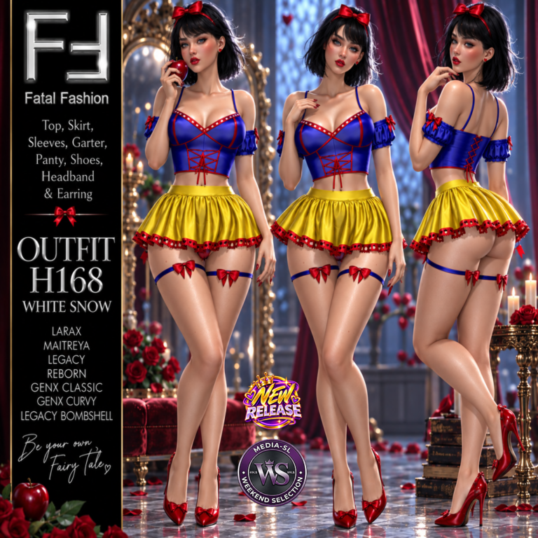 99l Fatal Fashion Halloween Outfit H168 (white Snow) Second Life