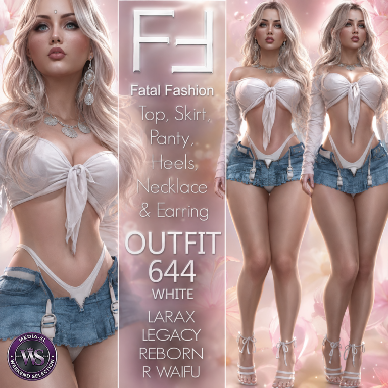 99l Fatal Fashion Outfit 644 White Second Life
