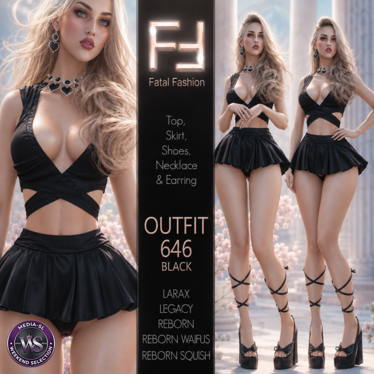 99l Fatal Fashion Outfit 646 Black Second Life
