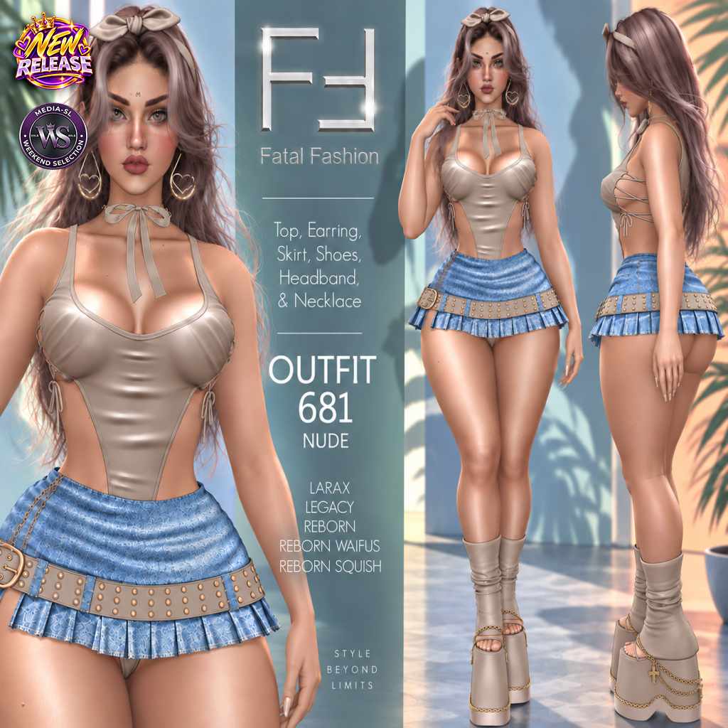 99l Fatal Fashion Outfit 681 Nude Second Life
