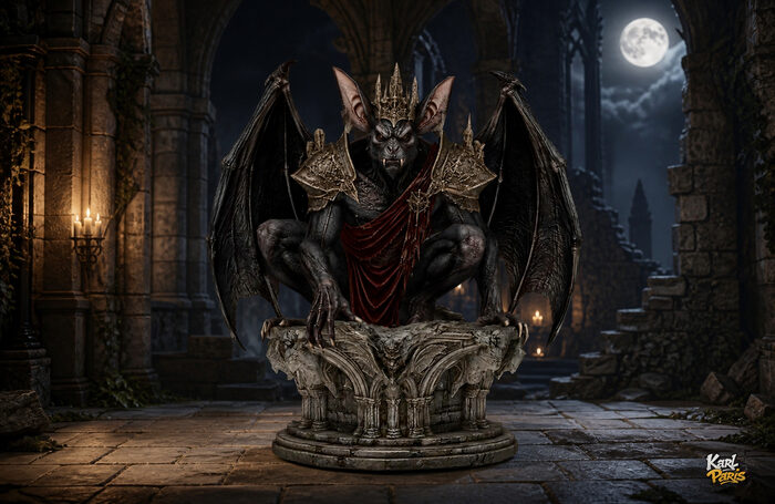 Crowned Gargoyle Lord Gothic Halloween Statue (1) Second Life