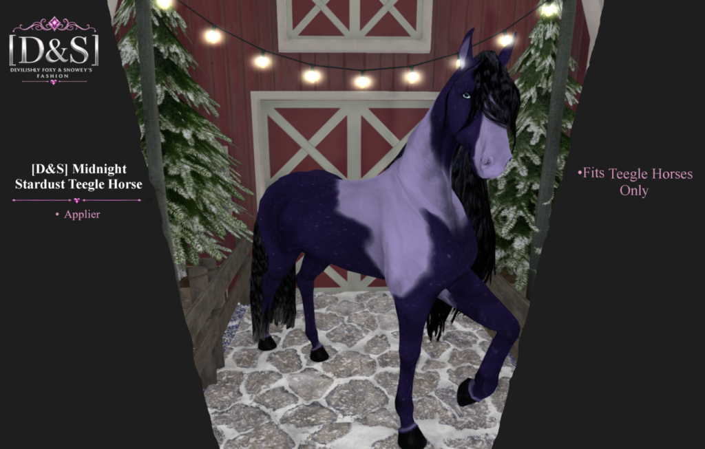 [d&s] Midnight Stardust Teegle Horse Second Life