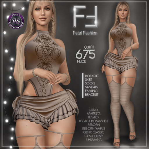 Fatal Fashion Outfit 675 Nude Second Life