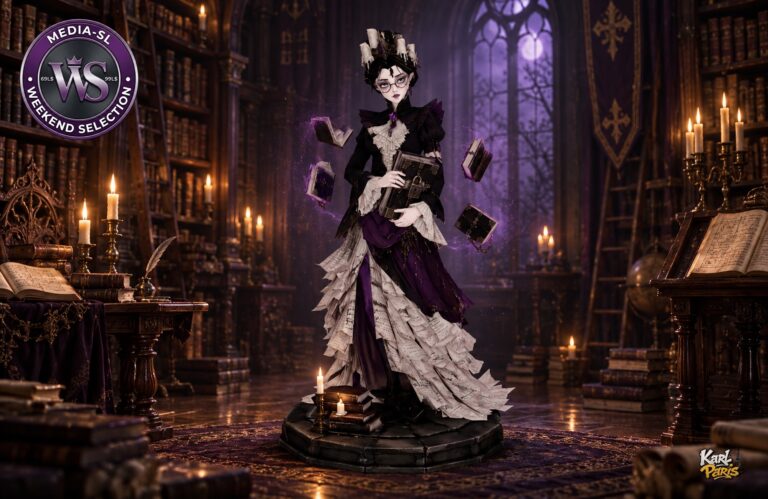 Karlparis Gothic Librarian Statue Haunted Library Decor Second Life