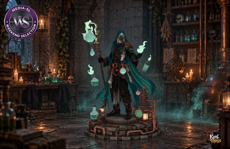 Karlparis Mystic Alchemist Statue Fantasy Potion Decor Second Life