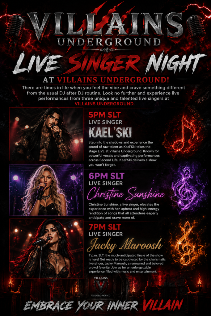 Live Singer Night Wednesday Second Life
