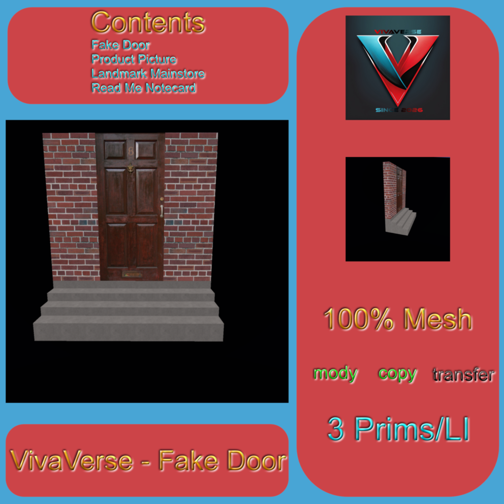 Vivaverse Fake Door Pic Second Life