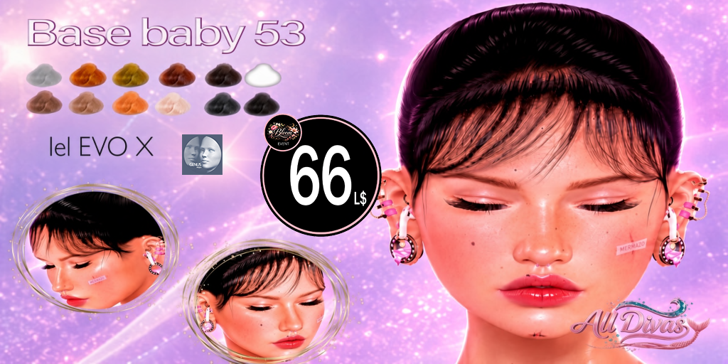 All Divas Base Baby 53 Hairbase 2 Horrana Flores Second Life