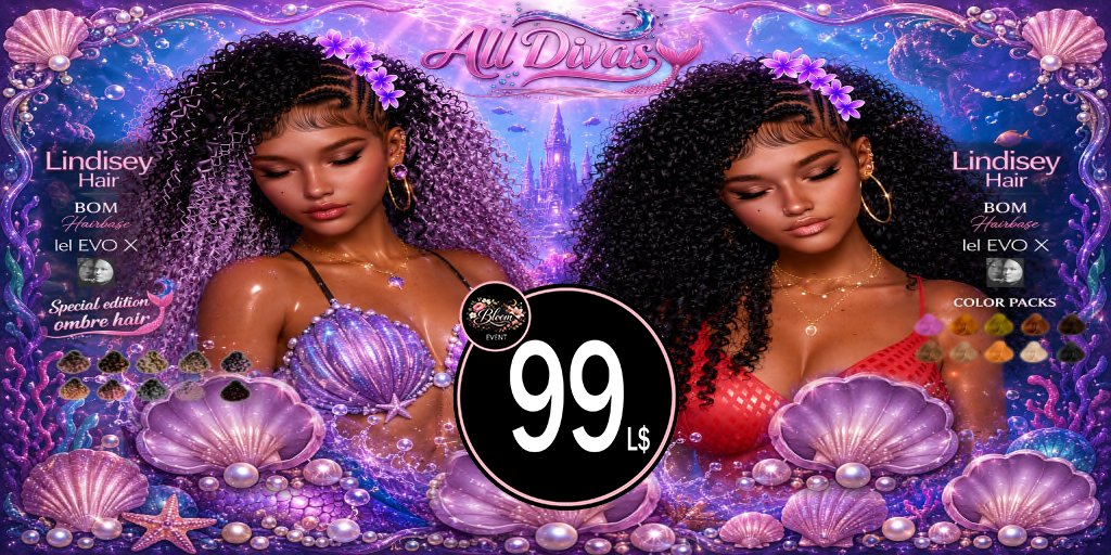 All Divas Lindisey Hair Ombre E Naturais Horrana Flores Second Life