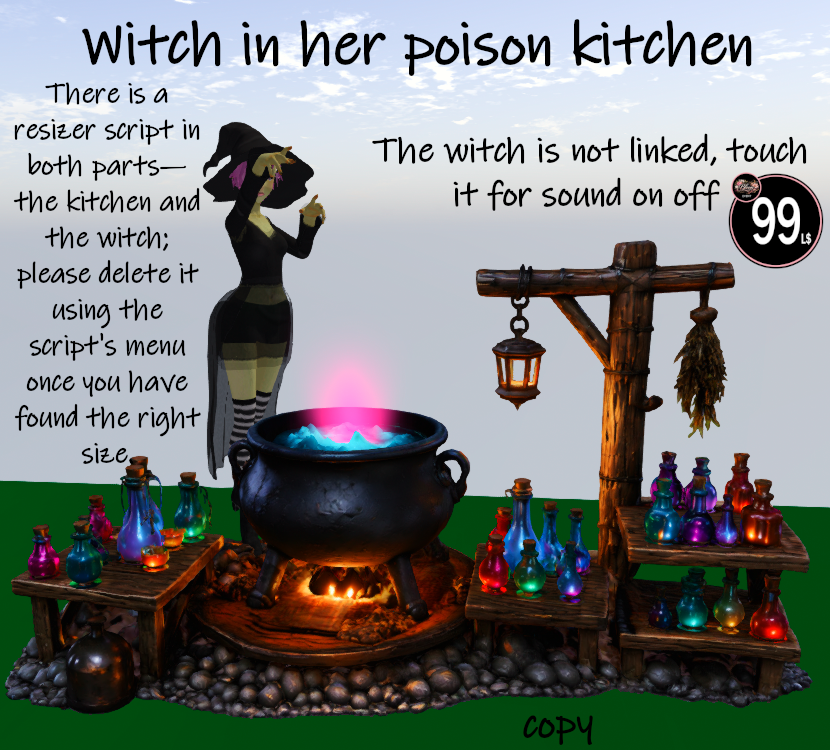 C.m.d. Witch W. Sound In Her Kitchen New 99l Christiane Lang Second Life