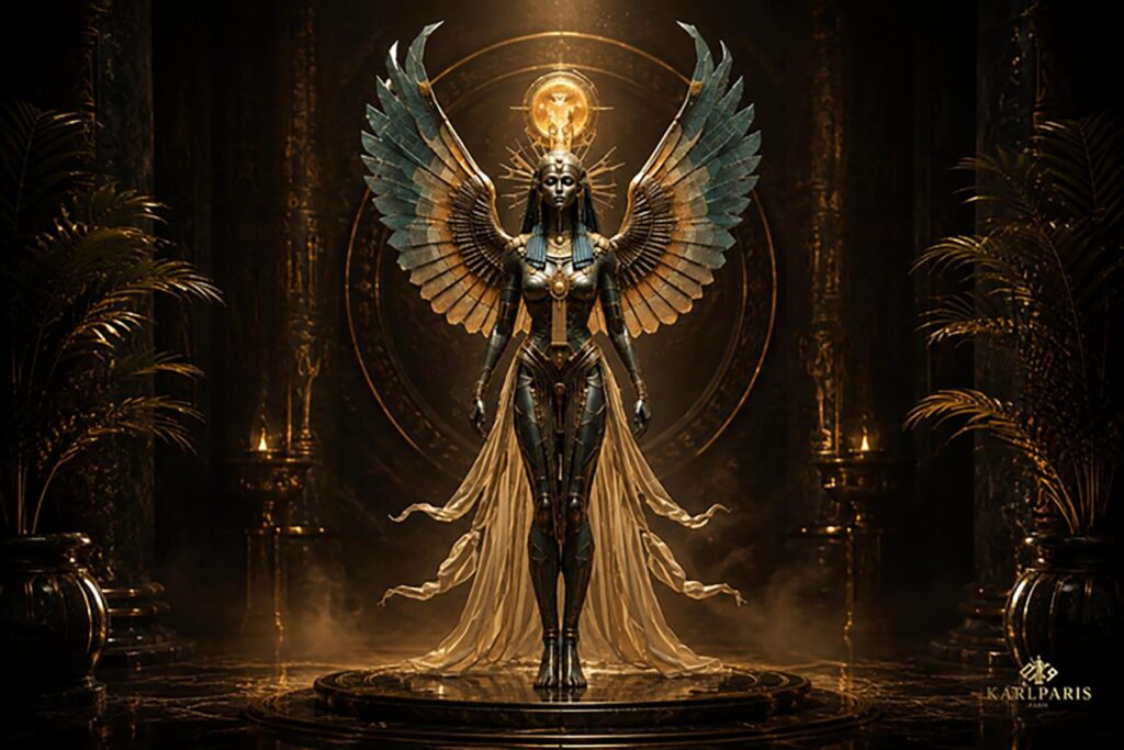 Celestial Egyptian Angel Goddess Mythological Winged Statue (2) Second Life