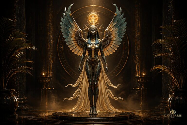 Celestial Egyptian Angel Goddess Mythological Winged Statue (2) Second Life
