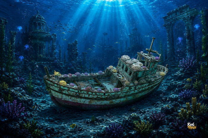 Coralbound Wreck Forgotten Vessel Of The Deep (1) Second Life
