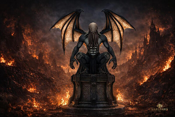 Cthulhu Throne Cosmic Horror Elder God Statue Second Life