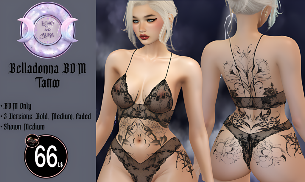 Echo Aura Belladonna Bom Tattoo Ad Small Bloom66 Candi Coyote Second Life